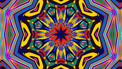 Hypnotic Kaleidoscope Loop, Psychedelic Symmetry Art