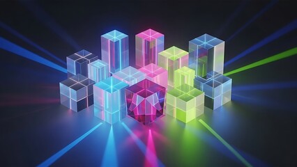 &ldquo;high-tech blue mandala circle with intricate neon geometry, symmetrical digital pattern, glowing futuristic fractal structure