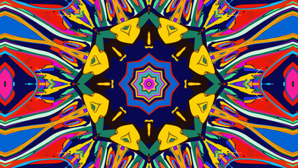 Trippy Psychedelic Kaleidoscope Texture for Music Visuals