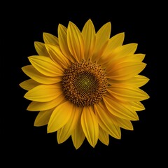 Vibrant bloom blending hibiscus elegance with sunflower warmth, showcasing bright petals and a radiant center in golden light ,petals ,orange ,stamen