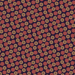 Seamless  Geometric Floral Pattern Background