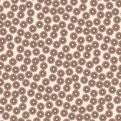 Seamless  Mandala Pattern on Turquoise Background