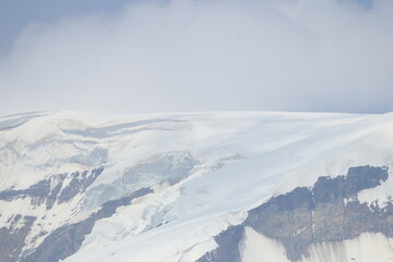 snow covered mountains