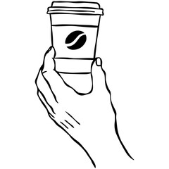 hand holding a cup