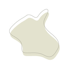 abstract grey blobs and outline for background