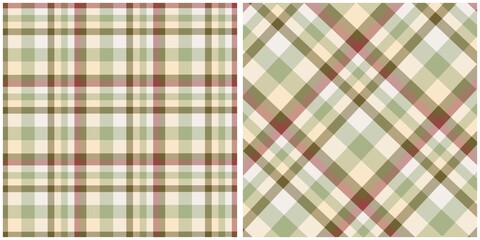 Classic Plaid Patterns in Green and Red Tones