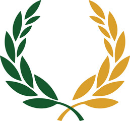 Green and Gold Laurel Wreath award victory