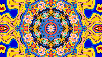 Trippy Psychedelic Kaleidoscope Texture for Music Visuals