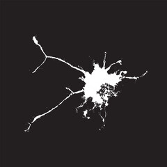 Hand drawn stylized grunge bird droppings set black and white. Flat blot style vector illustration. (Can be used as texture for cards, invitations, DIY, web sites)