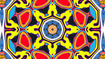 Hypnotic Kaleidoscope Loop, Psychedelic Symmetry Art