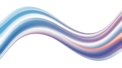 Abstract fluid wave with blue purple and orange colors on a black background for modern design