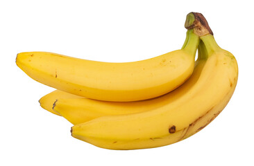 Naklejka premium Bunch of yellow bananas isolated on transparent or white background, png design element