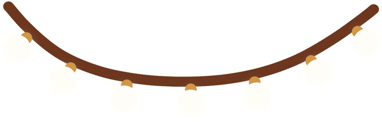 Light bulbs hanging on brown wire, Bulbs hang on thread