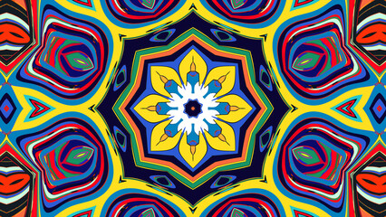 Psychedelic Kaleidoscope Background, Trippy Abstract Visuals