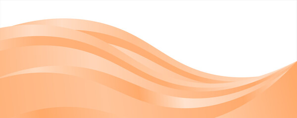 orange and white business wave banner background. vector