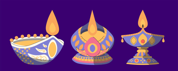 Vibrant Indian Festival Lamps Capturing the Essence of Celebration and Tradition