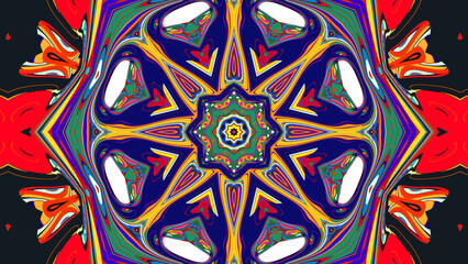 Trippy Psychedelic Kaleidoscope Texture for Music Visuals