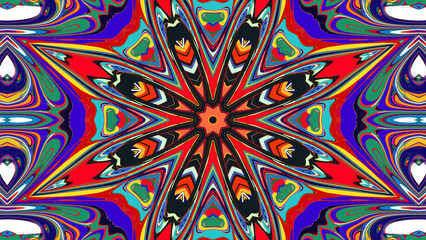 Trippy Psychedelic Kaleidoscope Texture for Music Visuals