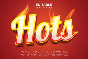 hot food editable text effect with fire
