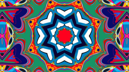 Hypnotic Kaleidoscope Loop, Psychedelic Symmetry Art
