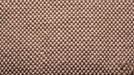 Textured cotton woven burlap fabric background in beige and brown textile design close-up view natural aesthetic