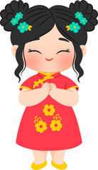 Cute Chinese New Year Girl