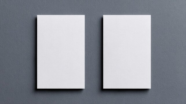 Vertical business cards crafting professional impressions in a minimalist chaotic environment