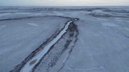 Siberia Nenets photo drone of the samoyedos desert in Yamal Russia © pau