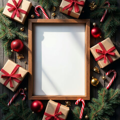 Hanging Christmas Tag Chalkboard Mockup