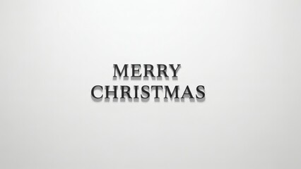 Minimalist "Merry Christmas" Text in Serif Font on White Background
