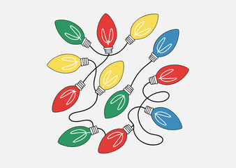 Christmas lights, Colorful string fairy lights, Holiday festive xmas