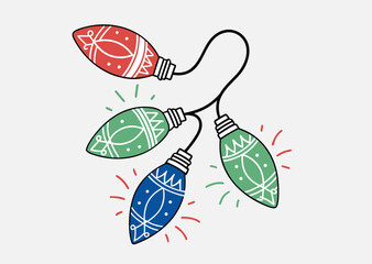 Christmas lights, Colorful string fairy lights, Holiday festive xmas