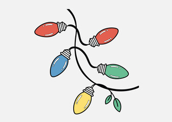 Christmas lights, Colorful string fairy lights, Holiday festive xmas