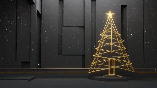 christmas tree with stars and lights