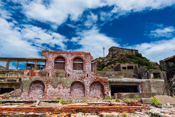 Hashima Island (or Gunkanjima &ndash; Warship Island), a deserted coal mining island in the bay near Nagasaki