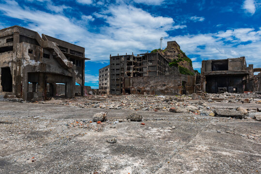Hashima Island (or Gunkanjima &ndash; Warship Island), a deserted coal mining island in the bay near Nagasaki