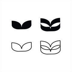 Leaf and Letter M Symbol Design Concept