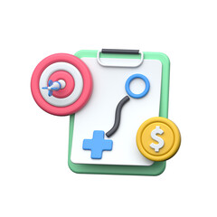 An amazing 3d illustration of strategic planning, premium icon