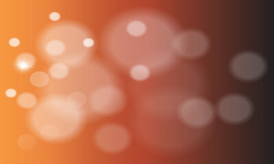 Warm orange bokeh glow background with soft blurred circles, smooth dark gradient lighting, gentle defocused abstract light texture
