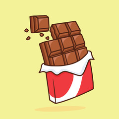 Chocolate bar illustration cartoon vector