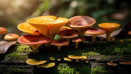 Tropical Jungle Mushrooms – Nature Close-Up