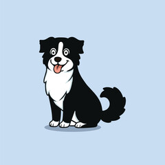Cute australian shepherd dog cartoon