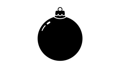Obraz premium Minimalist Christmas Ornament Icon for Holiday Season Decorations and Design Projects