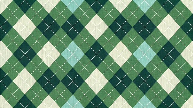 Classic argyle pattern seamless shades of green for textile and background classic argyle pattern featuring diamond shapes in shades of dark green, forest green,