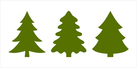 Christmas tree icon isolated. Xmas clipart. Cartoon nature Vector stock illustration
