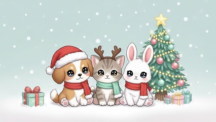 the animal in christmas