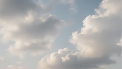 Obraz premium Dramatic Sky with Cumulus Clouds - A Serene Weather Scene.