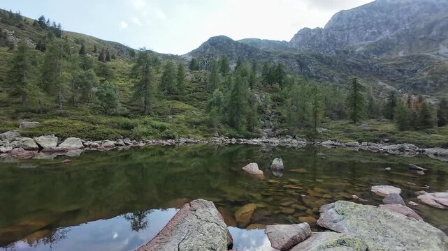 Bose Alpine Pond near Oropa, Biella, Italy