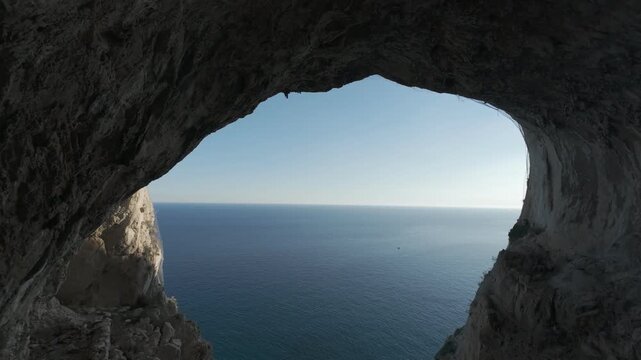 NOLI, ITALY, the Grotta dei Falsari or Forgers' Cave along the piligrim's trail