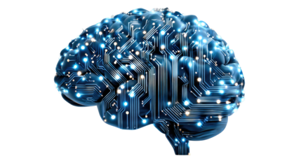 Brain Circuitry: An artistic representation of the human brain as a sophisticated circuit board, with glowing nodes of energy pulsing through neural pathways.